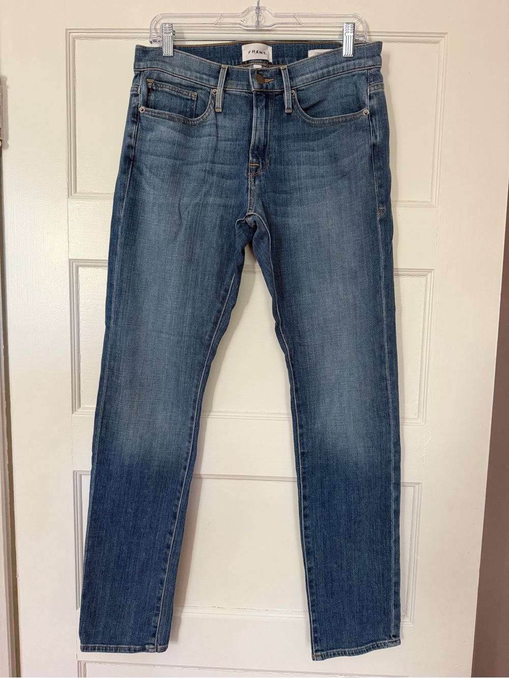 FRAME L’Homme Slim Jeans Men’s 31 Georgica Blue Stretch Denim